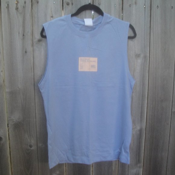 Zara Men's Hawaii " A Month in Palm Trees" Blue Tank Top NEW with Tags - Picture 7 of 8